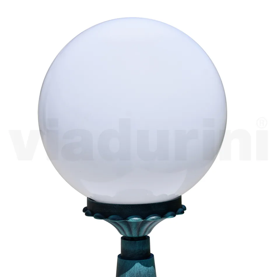 47 cm høj gadelampe i sort akryl og aluminium lavet i Italien - Trovanero Viadurini