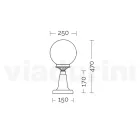 47 cm høj gadelampe i sort akryl og aluminium lavet i Italien - Trovanero Viadurini