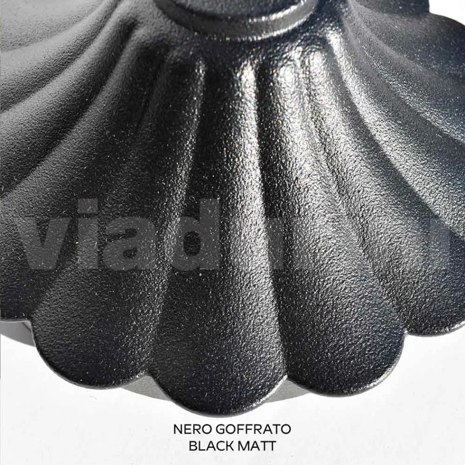 47 cm høj gadelampe i sort akryl og aluminium lavet i Italien - Trovanero Viadurini