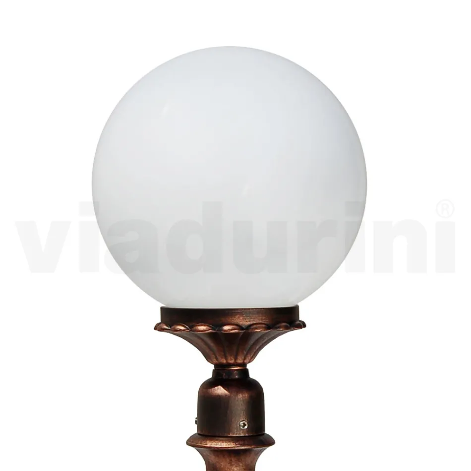 69 cm høj gadelampe i sort akryl og aluminium lavet i Italien - Trovanero Viadurini