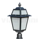 Havelygtepæl 76,5 cm høj i antracit aluminium og sandblæst glas - Elric Viadurini