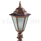 79 cm høj havelampe i glas og 5 aluminiumsfinisher - Pinako Viadurini