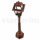 Lavt streetlight til udendørs i aluminium produceret i Italien, Kristel Viadurini