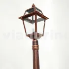 Lavt streetlight til udendørs i aluminium produceret i Italien, Kristel Viadurini