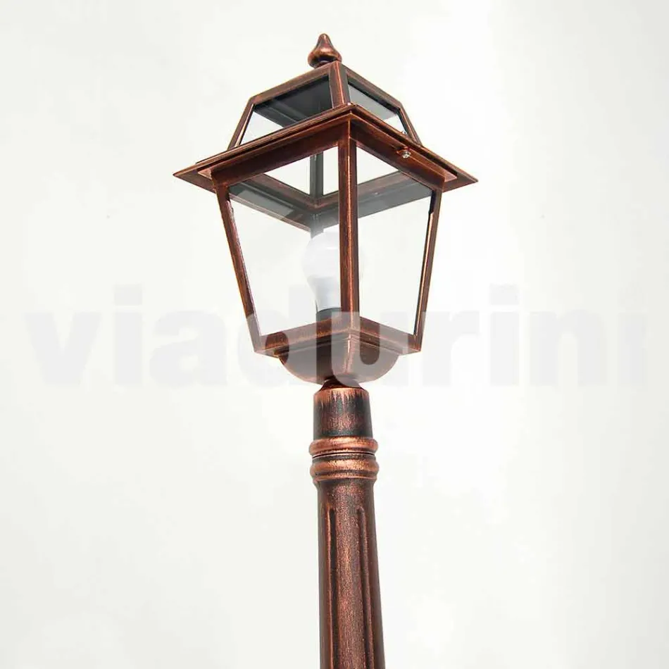 Lavt streetlight til udendørs i aluminium produceret i Italien, Kristel Viadurini