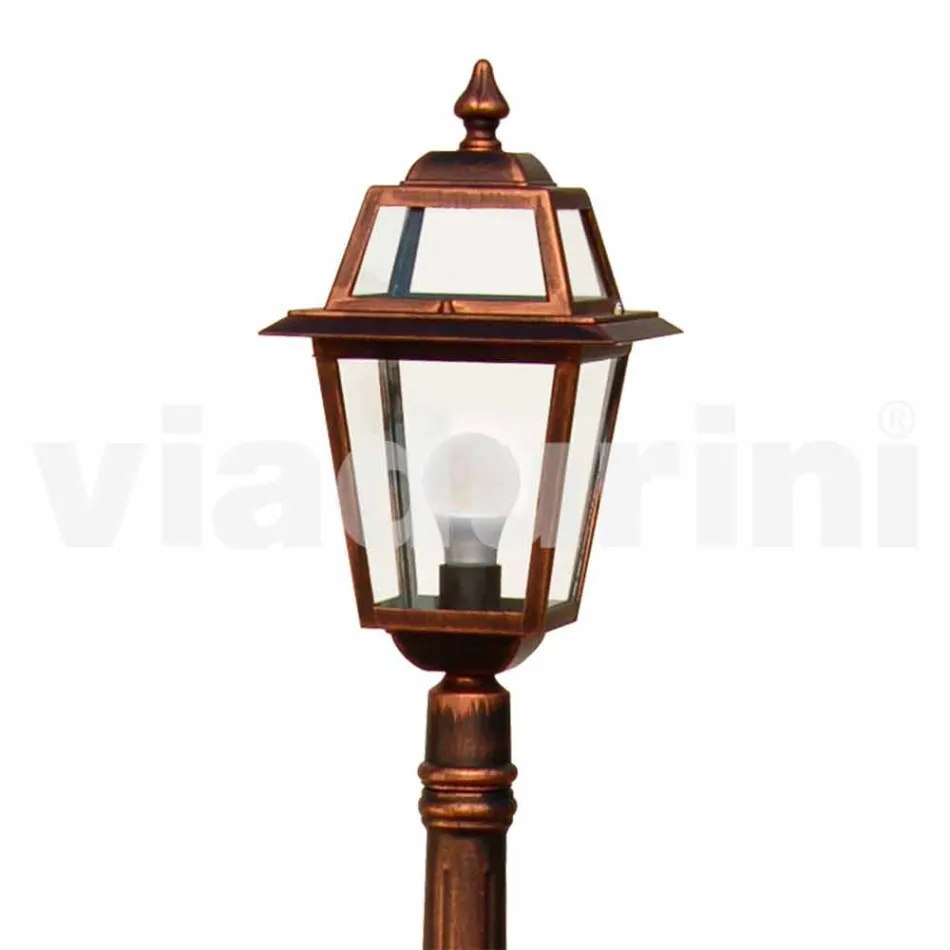 Lavt streetlight til udendørs i aluminium produceret i Italien, Kristel Viadurini