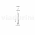 Lavt streetlight til udendørs i aluminium produceret i Italien, Kristel Viadurini