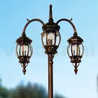 Udendørslampe 3 lys i aluminium vintagestil lavet i Italien - Leona Viadurini
