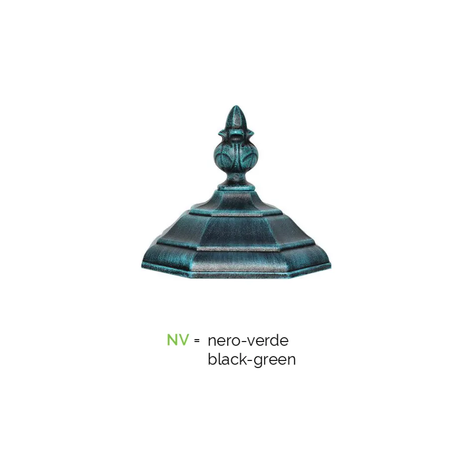 Udendørslampe 3 lys i aluminium vintagestil lavet i Italien - Leona Viadurini