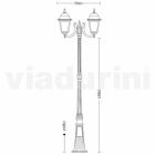 2-lys aluminium gadelampe lavet i Italien, Aquilina Viadurini
