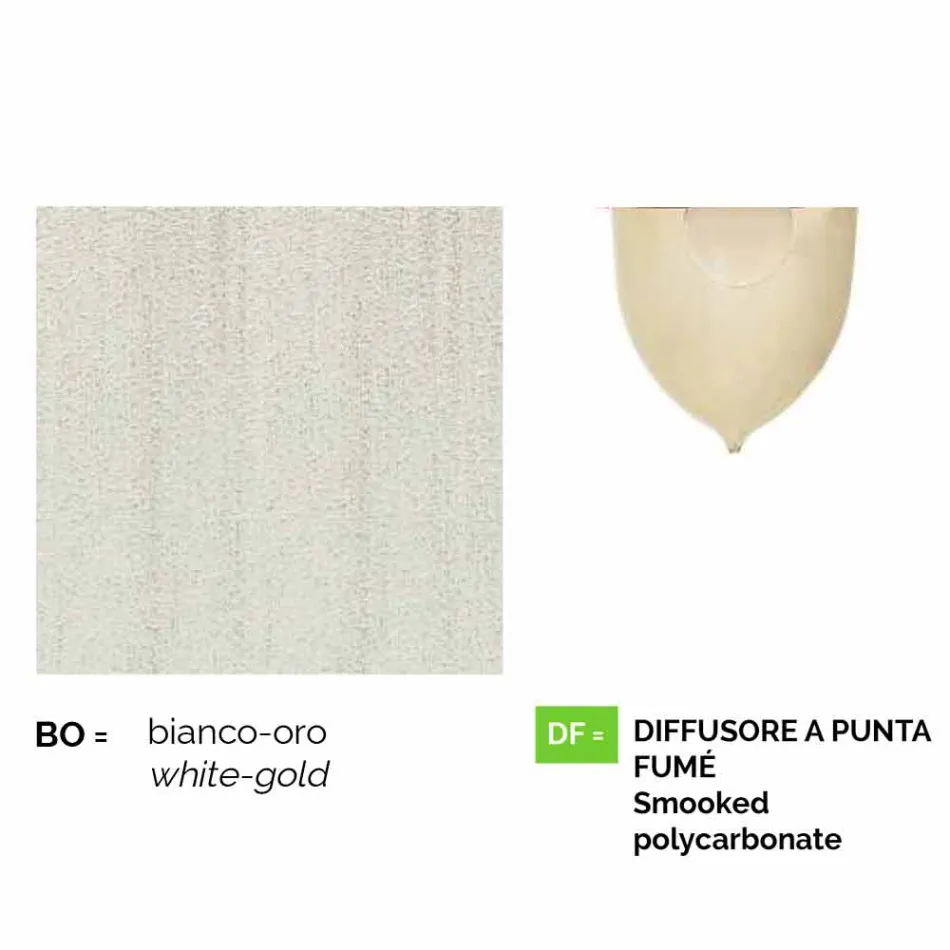 Udendørs lampe med tre lys i hvid aluminium lavet Italien, Anusca Viadurini