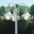 Udendørs lampe med tre lys i hvid aluminium lavet Italien, Anusca Viadurini