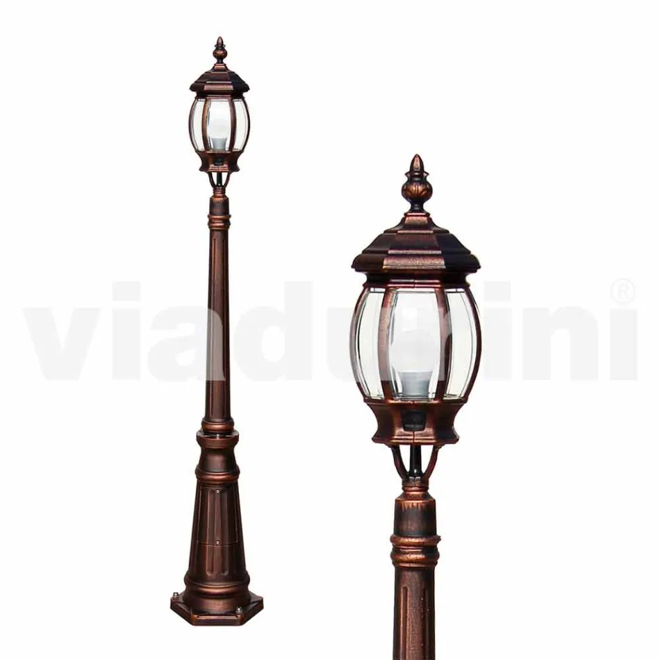 Udendørs lampe med et aluminium lys lavet i Italien, Anika Viadurini