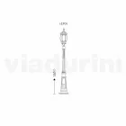 Udendørs lampe med et aluminium lys lavet i Italien, Anika Viadurini