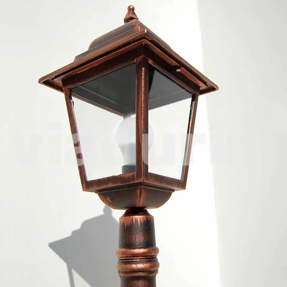 Lav aluminium udendørs lampe lavet i Italien, Aquilina Viadurini