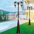 Klassisk udendørs lamppost lavet med støbt aluminium, lavet Italien, Anika