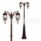 Klassisk udendørs lampe stolpe i støbt aluminium lavet i Italien, Anika Viadurini