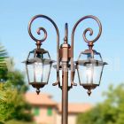 Kristel, tre lys aluminium haven lampe lavet i Italien Viadurini