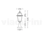 Havelampe i antracit aluminium og sandblæst glas - Elric Viadurini