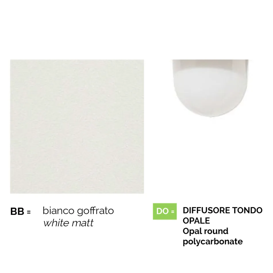 Hvid aluminium havelampe med 1 lys produceret i Italien, Anusca Viadurini