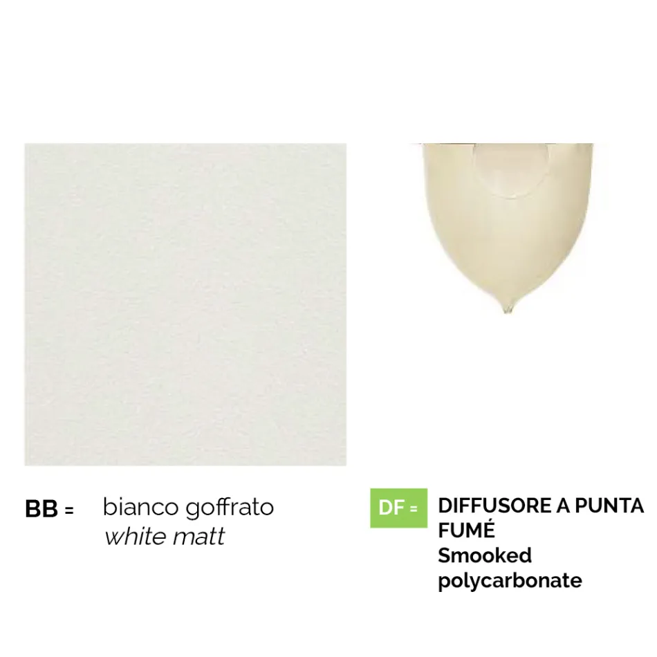 Hvid aluminium havelampe med 1 lys produceret i Italien, Anusca Viadurini