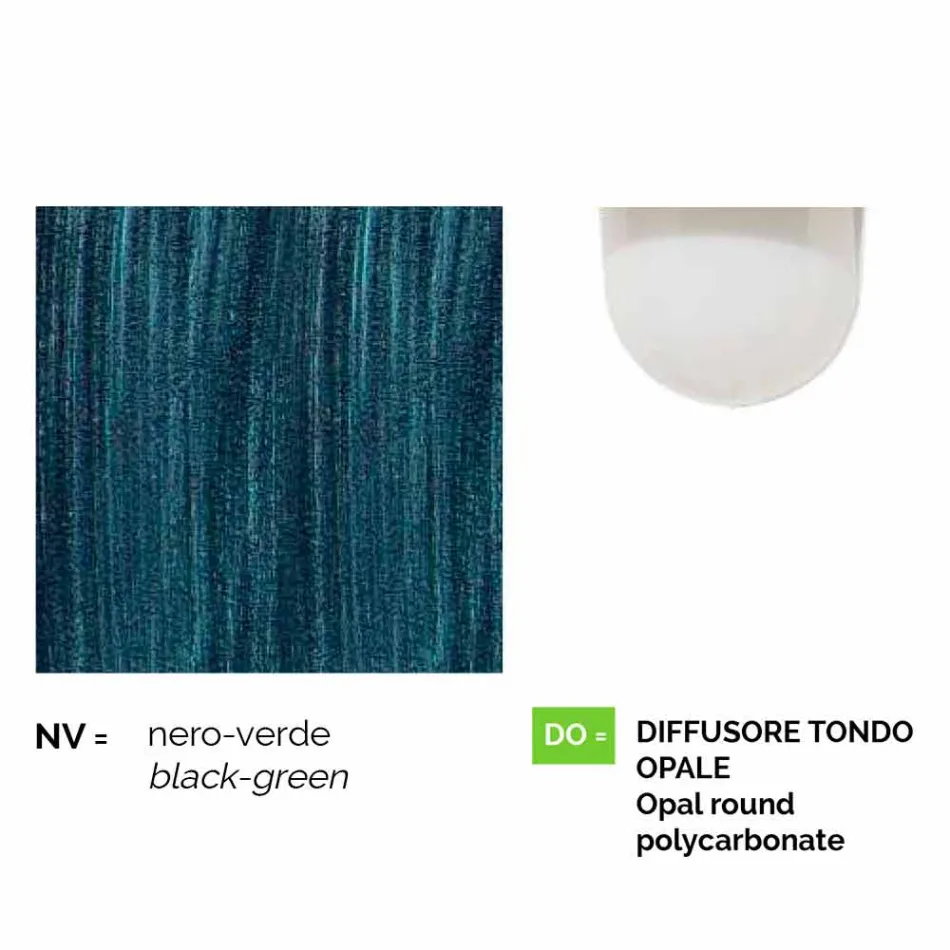 Have lampe i støbt aluminium lavet i Italien, Anusca Viadurini