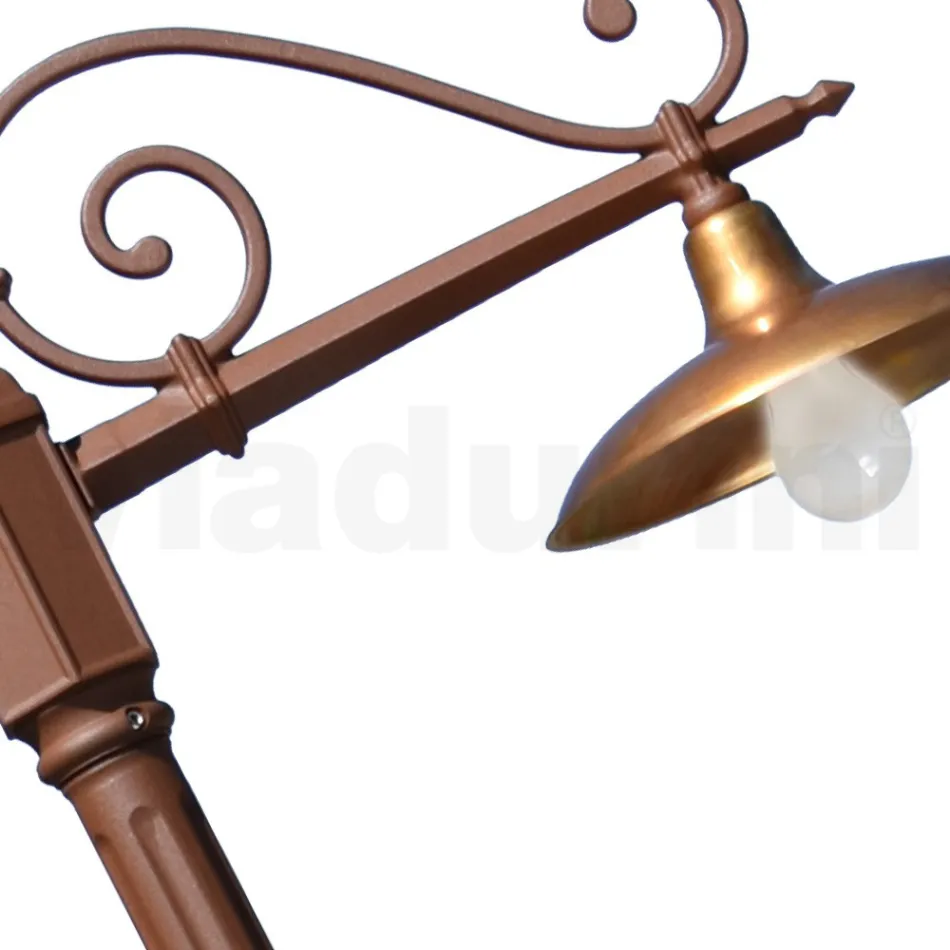 Vintage havelampe i aluminium og messing Fremstillet i Italien - Adela Viadurini