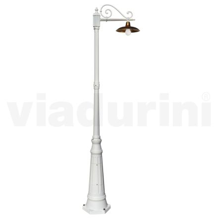 Vintage havelampe i aluminium og messing Fremstillet i Italien - Adela Viadurini