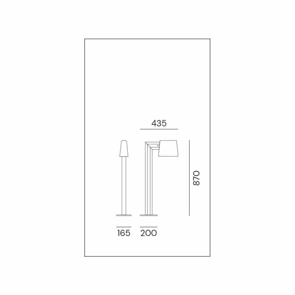 Udendørs lygtepæl i antikbrunt metal 2 højder - Saint Tropez af Il Fanale Viadurini