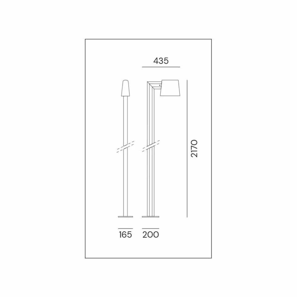 Udendørs lygtepæl i antikbrunt metal 2 højder - Saint Tropez af Il Fanale Viadurini