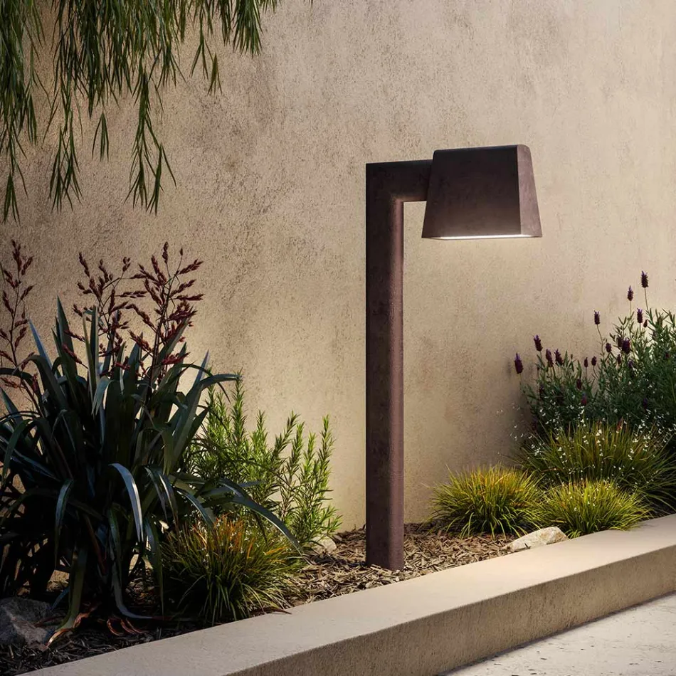 Udendørs lygtepæl i antik brunt metal 2 højder - Saint Tropez af Il Fanale Viadurini