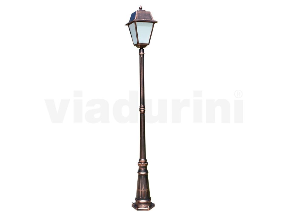 Vintage stil havelampe i aluminium og glas lavet i Italien - Doroty Viadurini