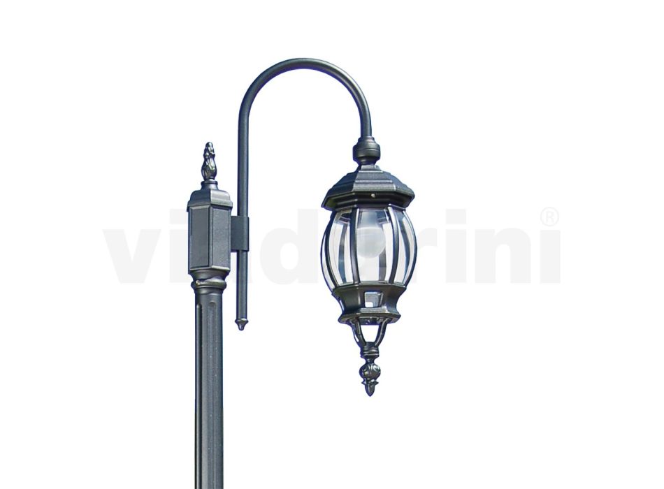Vintage havelampe i antracit aluminium Lavet i Italien - Empire Viadurini