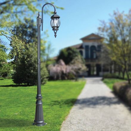 Vintage havelampe i antracit aluminium Lavet i Italien - Empire Viadurini