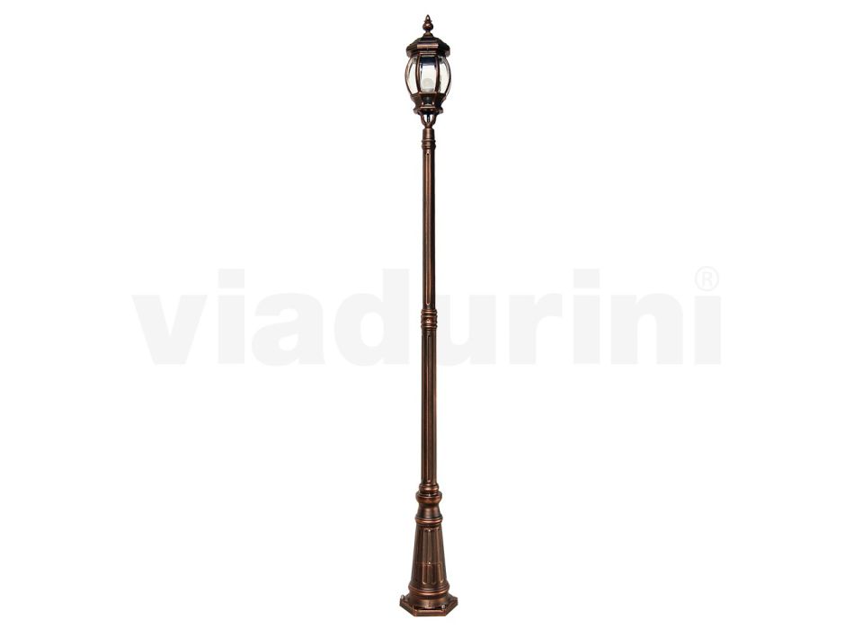 Vintage stil lampe i støbt aluminium lavet i Italien - Leona Viadurini