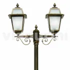 Udendørs lampe med to lys i aluminium lavet i Italien, Kristel Viadurini