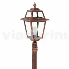 Udendørs lampe stolpe i støbt aluminium fremstillet i Italien, Kristel Viadurini