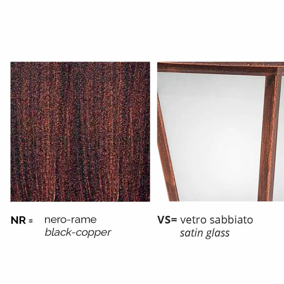 Udendørs lampe stolpe i støbt aluminium fremstillet i Italien, Kristel Viadurini