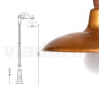 Gadelampe i vintagestil i corten aluminium og messing Fremstillet i Italien - Adela Viadurini