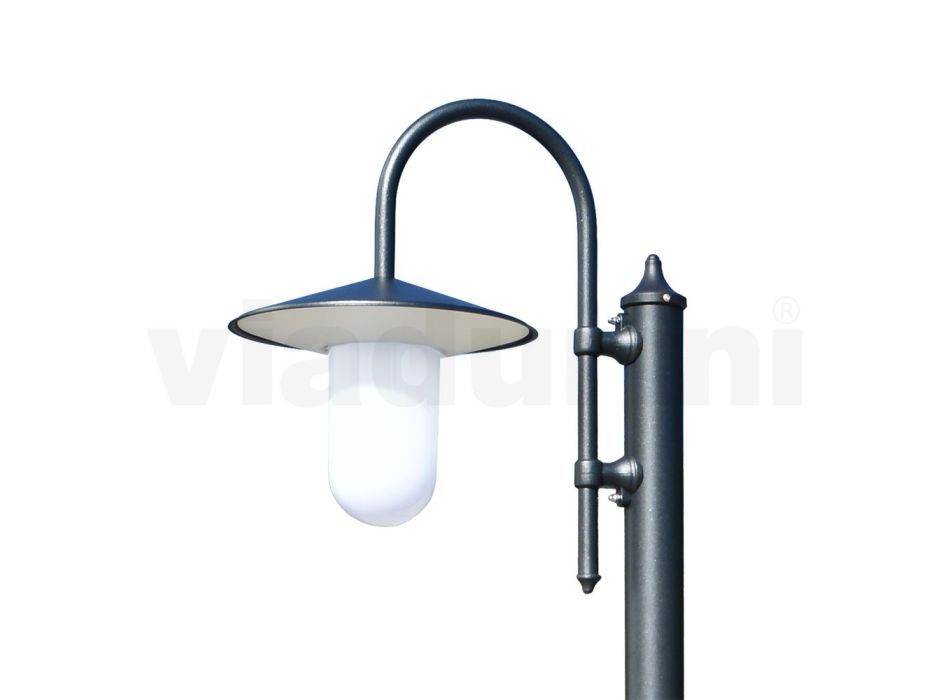 Gadelampe i vintage stil i antracitgrå aluminium Fremstillet i Italien - Belen Viadurini