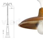 Vintage lampe med 3 lys i aluminium og messing Fremstillet i Italien - Adela Viadurini