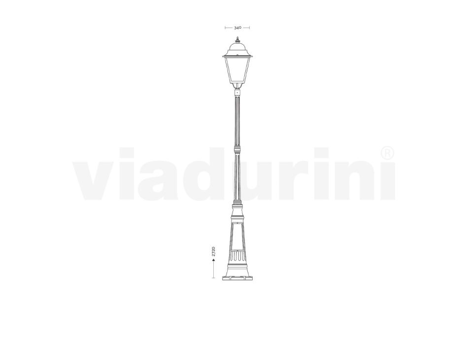 Vintage udendørslampe i aluminium Fremstillet i Italien - Bonaria Viadurini