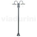 Vintage havelampe 2 lys i aluminium Fremstillet i Italien - Belen