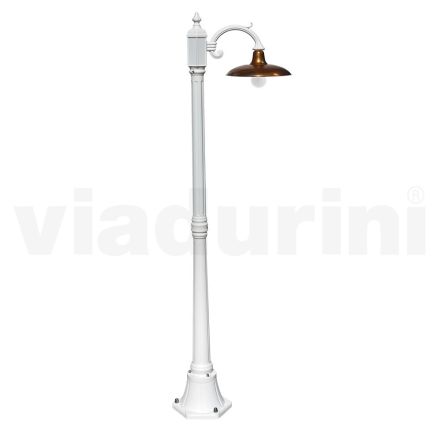 Vintage lampe i aluminium med diffuser i messing Fremstillet i Italien - Adela Viadurini