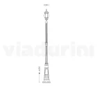 Vintage udendørslampe i antracit aluminium Lavet i Italien - Empire Viadurini