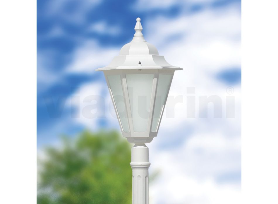 Vintage udendørslampe i hvid aluminium Made in Italy - Terella Viadurini