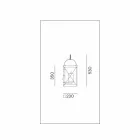 Væglygte med klassisk designlys i messing - Lanterne af Il Fanale Viadurini