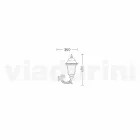 Væghave aluminium lanterne lavet i Italien, Aquilina Viadurini