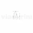 Væglantern til udendørs brug i aluminium produceret i Italien, Anusca Viadurini