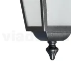 Haveloftslanterne i antracit aluminium og sandblæst glas - Elric Viadurini